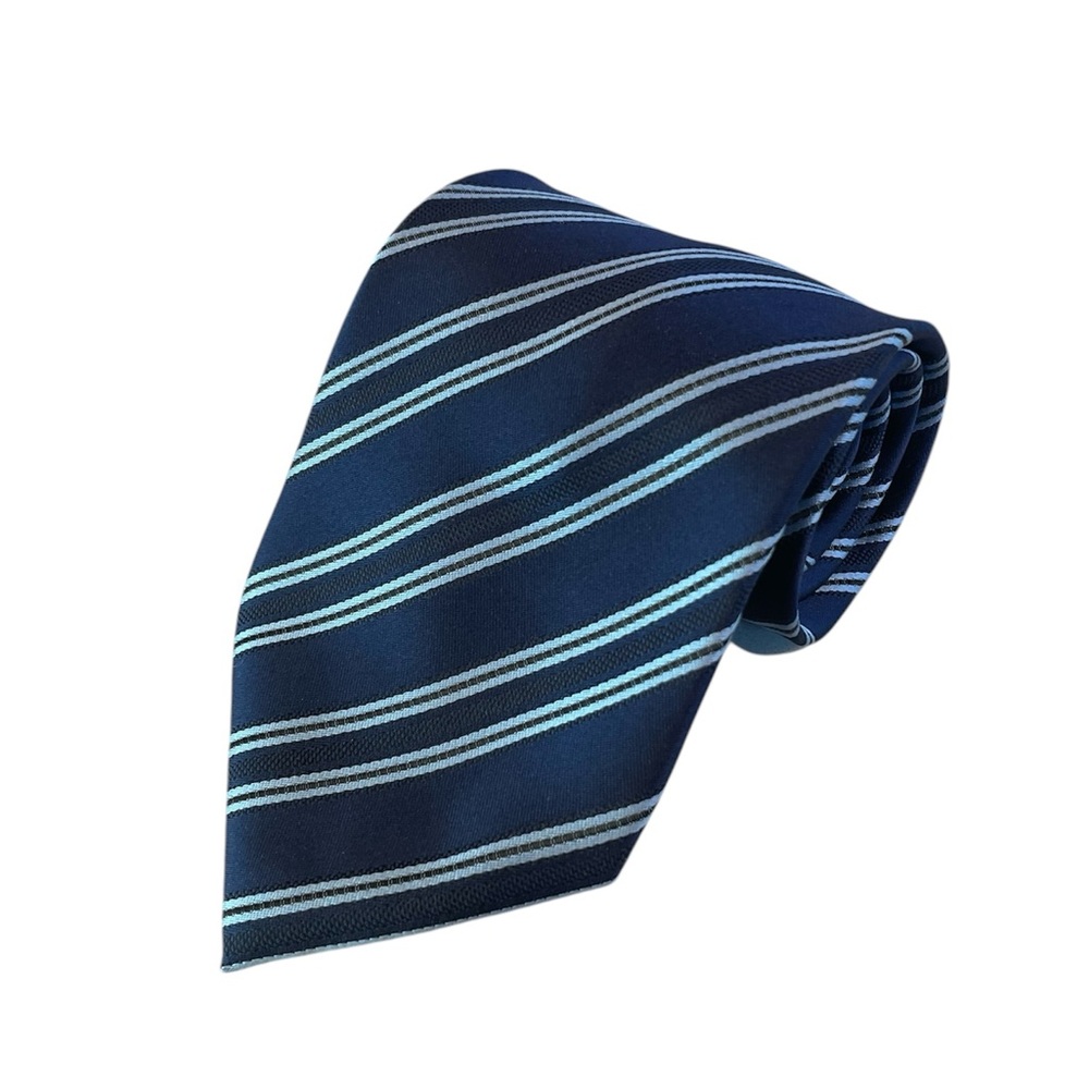 Paul Smith Blue Striped Silk Neck Tie